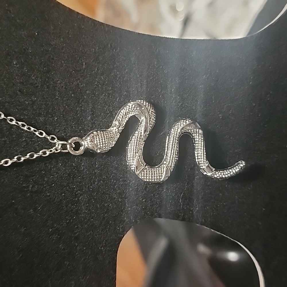 Snake dangle necklace